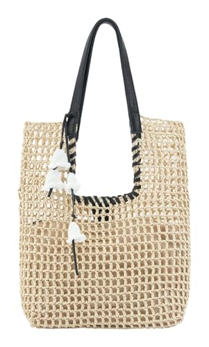 Sac à épaule FREDsBRUDER en paille tressée haut de gamme Sun Carrier