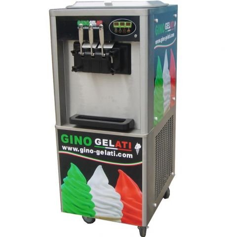 Gino Gelati Standgerät Softeismaschine mit Beckenkühlung, Mengenzähler, Beckenalarm