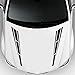 2 Pcs Autocollant de Bande de Carrosserie de Capot de Voiture, MoreChioce Universel PVC Autocollant Graphique de Bande de Capot Bande Latérale de Décalque Extérieur pour la Plupart des Véhicules,Noir
