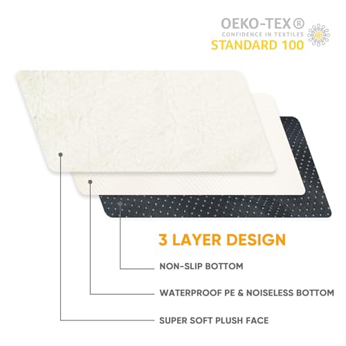 Washable-Extra-Large-Dog-Bed-Covers-Soft-Plush-Replacement-Waterproof-Dog-Bed-Liner-Pet-Bed-Cover-with-zipper-41x27x3-Inches-Light-Grey-Cover-Only - Cucciolini Doodles   Washable-Extra-Large-Dog-Bed-Covers-Soft-Plush-Replacement-Waterproof-Dog-Bed-Liner-Pet-Bed-Cover-with-zipper-41x27x3-Inches-Light-Grey-Cover-Only