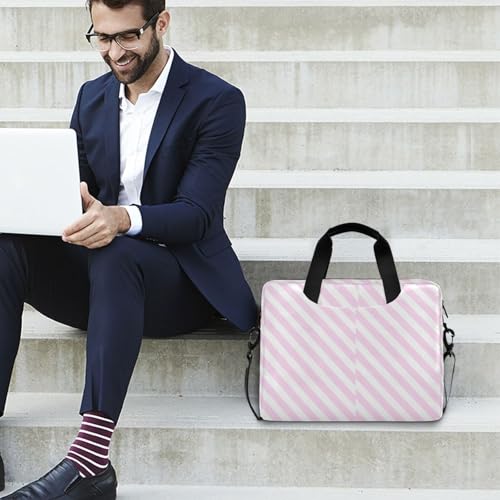 Maletín para portátil 15.6 pulg rosa con asa y correa miniatura 3