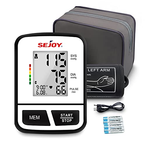 Blood Pressure Monitor Upper Arm Automatic Blood Pressure Machine for Home Use,Adjustable BP Cuff(8.6\"-16.5\"), Large LCD Display, 120 Sets Memory Dual Mode