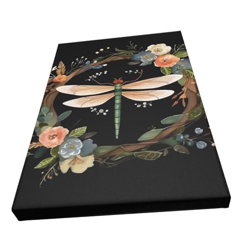Toile murale abstraite libellule image decoration murale interieur