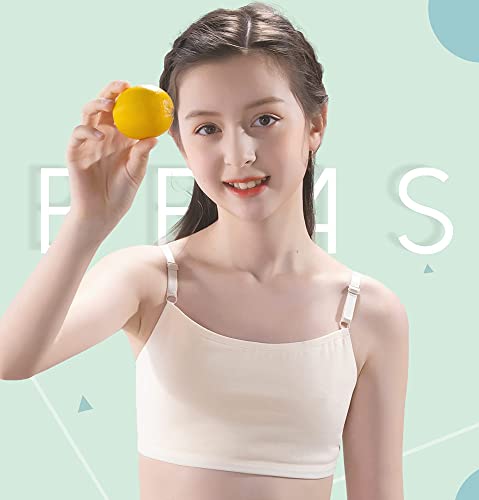 Girls Training Bra - 4 Packs Cami Training Bras For Girls With Adjustable Straps,Girls Sport Bras Fit For 8-10 Years #TOP5