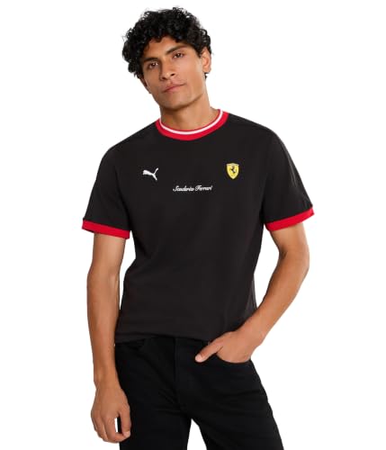 PUMA, Mens, Scuderia Ferrari Lifestyle T-Shirt, Puma Black, Large