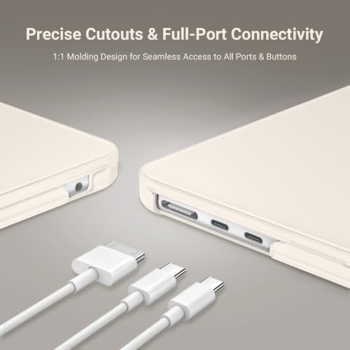 Image of MOSISO Compatible with MacBook Air 13 inch Case M5 2026 M4 2025 M3 M2 2024-2022 A3449 A3240 A3113 A2681,Hard Shell&Keyboard Cover&Screen Film&Pouch for MacBook Air 13.6 inch Case, Beige