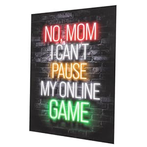 SHINEOFI Décoration Murale Gamer Néon Toile Poster Vintage Pour Chambre Garçon Affiche Jeu Vidéo Chambre Adolescente Décoration Gamer Et Légère