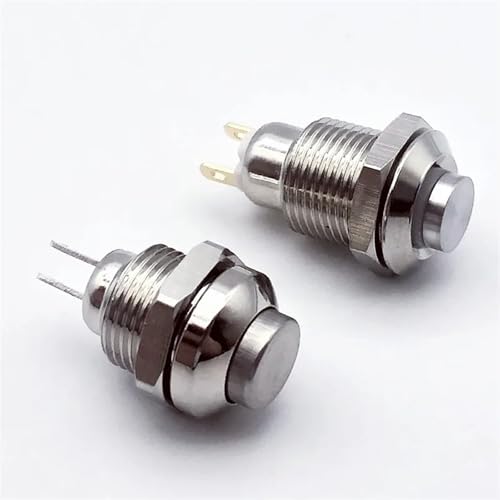 Interruptor de botón de metal de 10mm 1NO 3A para panel de control eléctrico 2