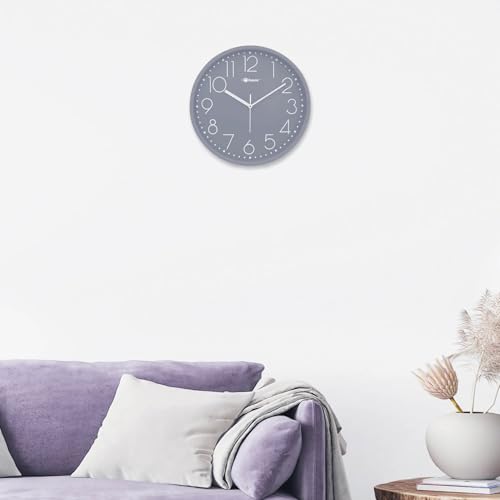 Image of Bosco Modern Non Ticking Silent, Grey dial and Frame 30 CM, Round Wall Clock for Home, Living Room, Bedroom, Office and Kitchen I BWC- 1804