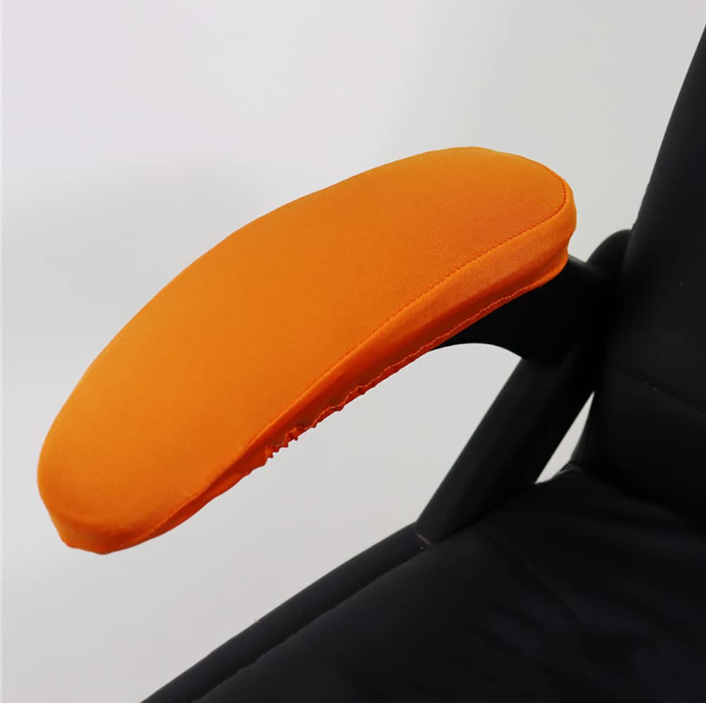 Yuly Orange 4 Pcs Chair Armrest Covers, Computer Chair Arm Covers, Gaming Chair Arm Rest Cover, Dustproof Armrest Cover, Office Rotating Chair Chair Armrest Covers
