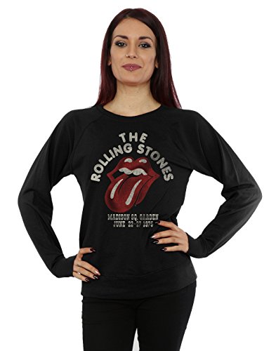 Rolling Stones Women's NYC 75 Tour Sweatshirt Small Black