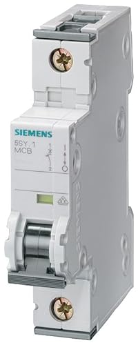 SIEMENS 5SY8 MCB Leitungsschutzschalter Typ C, 1-polig 10A 400V, Abschaltvermögen 5 kA SENTRON DIN-Schienen-Montage