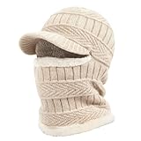 AYPOW Wintermantel aus Sturmhaube mit flexiblem Halswärmer, winddichter, Unisex Warmer Ski-Gesichtsmaske für Outdoor-Sportarten