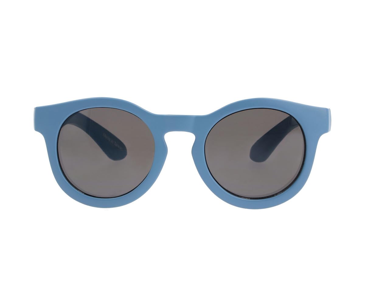 Occhiali da Sole per Bambini | Protezione UV400 Cat. 3, Anti-Riflesso Anti-Graffio – Montatura Ergonomica Policarbonato – Custodia, Cordino Silicone e Panno Pulizia | Azure 1 a 3 anni