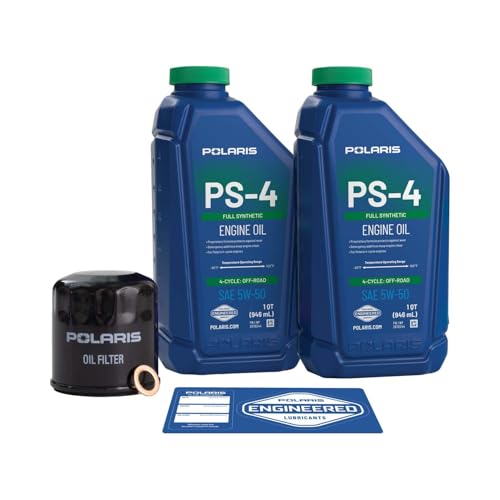 Image of Polaris PS4 Oil Change Kit Incl Oil, Oil Filter, Drain Plug Washer, 2877473