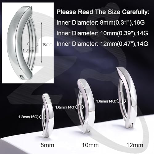 ZS 14G Clicker Belly Button Rings for Women, 925 Sterling Silver Belly Barbell Piercing Gold Reverse Curved Navel Barbell Body Jewelry2