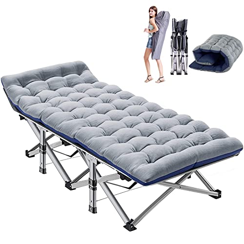 Folding Camping Cots For Adults Heavy Duty Cot With Carry Bag, Portable Sleeping Bed For Camp Office Use Outdoor Cot Bed For Traveling #TOP10