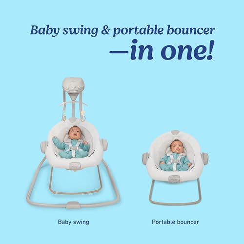 Image of Graco DuetConnect LX Baby Swing and Bouncer - 2-in-1 Infant Swing and Baby Rocker, Newborn Essential, Gifts for New Parents