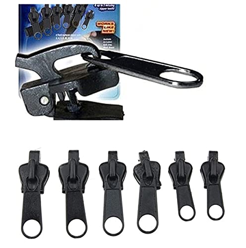 6 Pcs Fix Zip Puller - Universal Zipper Repair Kit Fix a Zipper Metal Zipper Fix Any Broken Zipper in Seconds No Sewing Needed One Pack Fix Zipper Repair Kitâ€¦
