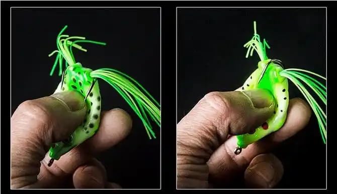 EZ Living 2pcs Multicolor Frog Soft Swim Bait for Fishing Top Realistic Frog Bait Soft Plastic Frog Lures Topwater Frog Fishing Weedless Frog Bait Frog Swim Bait for bass
