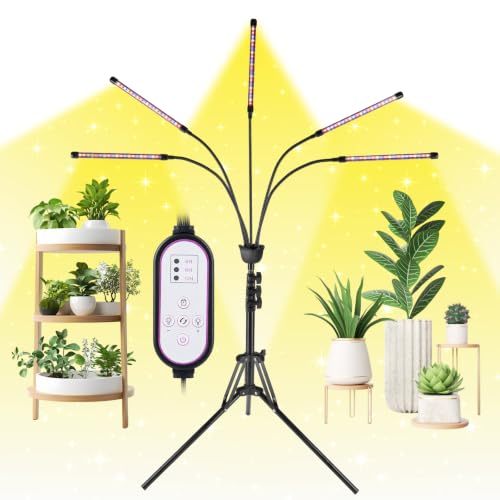Grow Lights for Indoor Plants,5 Heads Red Blue...