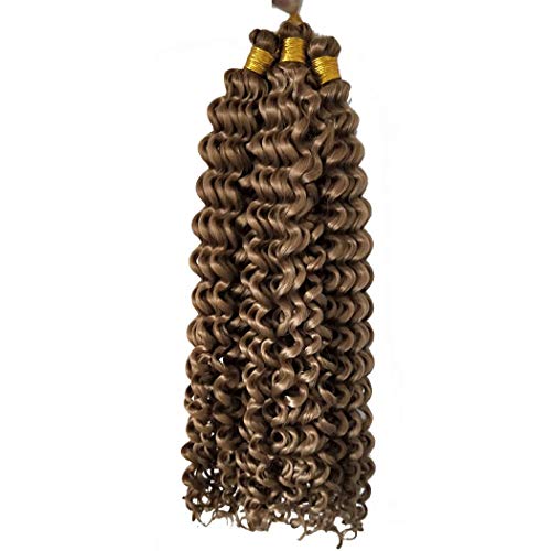 5 packs/lot 18 inch water wave crochet hair extensions Kinky Curl synthetic braiding hair for black women…