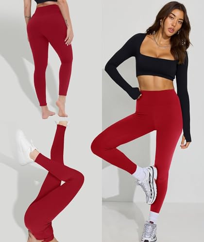 GAYHAY High Waisted Leggings for Women - Soft Opaque Slim Tummy Control Printed Pants for Running Cycling Yoga