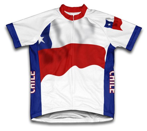 ScudoPro Chile Flag Short Sleeve Cycling Jersey for Women - Size 3XL