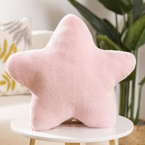 UKadou Cute Star Pillow Star Shaped Throw Pillow Star Plush Pillow Decorative Throw Pillow Star Shaped Pillow Plush Floor Cushions for Sofa Living Bedroom Home Decor (Pink,19.7in)