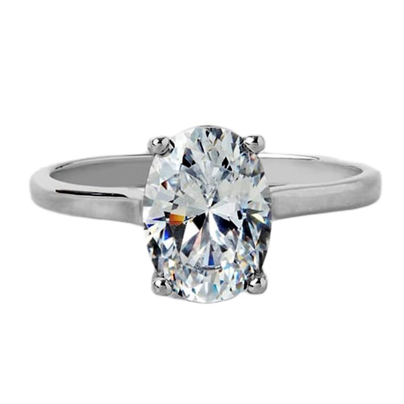Bague solitaire moissanite argent 925 pour engagement