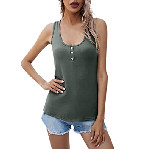 Débardeur en tricot haut de gamme sans manches nuance Army En8