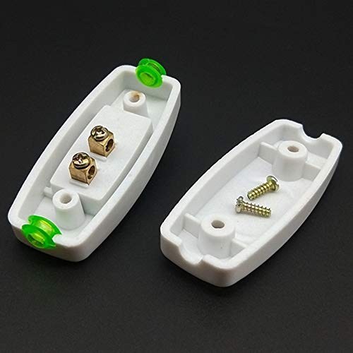 E-Outstanding Inline Cord Switch 2Pcs Ac250V 16A On/Off White Button Rocker Control Switch For Desk Ligh Bedroom Lamp #TOP4