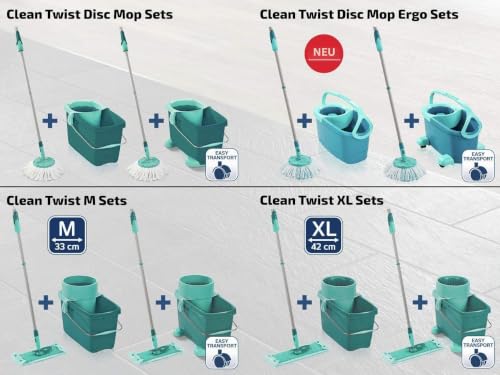 Leifheit Rollwagen CLEAN Twist Ergo, 360°-Rollen für Putzeimer – Ansicht 4