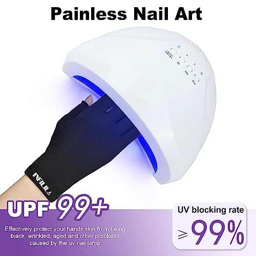 UV-Gloves-for-Nails-INFILILA-Anti-UV-Light-Gloves-for-Gel-Nails-Professional-UPF-99-UV-Protection-Gloves-for-Gel-Manicure-Skin-Care-Fingerless-Gloves-for-Protecting-Hands-from-UV-Nail-Lamp-Black