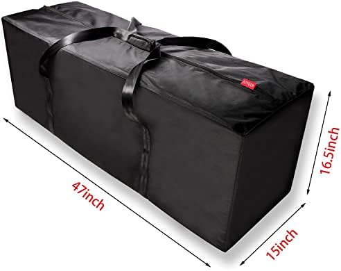 JUYEER 47 inch Sports Duffle Bag - 190L Extra Large Travel Duffel Luggage Bag - 800D Oxford Sports Duffle Bag for Car with Upgrade Zipper and handles, Durable & Waterproof, Black 4 JUYEER 47 inch Sports Duffle Bag - 190L Extra Large Travel Duffel Luggage Bag - 800D Oxford Sports Duffle Bag for Car with Upgrade Zipper and handles, Durable & Waterproof, Black