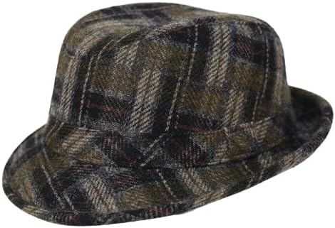 [ミストラル] メンズハット ツイードチェック 秋冬 紳士帽子 フランス製 LL 59cm ブラウン系 MISTRAL-701