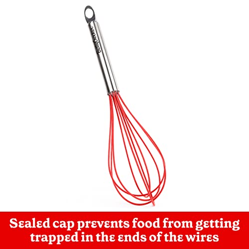 Betty Crocker Silicone Coated 10 Inch Whisk, Red/Stainless Steel #TOP3