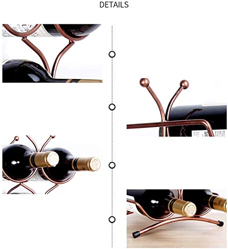 Soporte para vino de hierro forjado 6 botellas miniatura 3