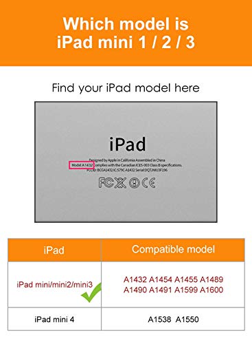 Dtto Mini Case For Ipad Mini 3/2/1, (Not Compatible With Mini 5Th Generation 2019) Ultra Slim Lightweight Smart Case Trifold Cover Stand With Flexible Soft Tpu Back Cover [Auto Sleep/Wake], Sky Blue #TOP1