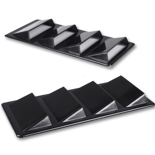 2X Euro Style Custom Black Decorative Air Flow Intake Turbo Bonnet Hood Side Vent Cover 3M Adhesive Tape Stick On Compatible With Toyota Honda Nissan Mazda Subaru Suzuki Car Suv Pickup Truck #TOP5