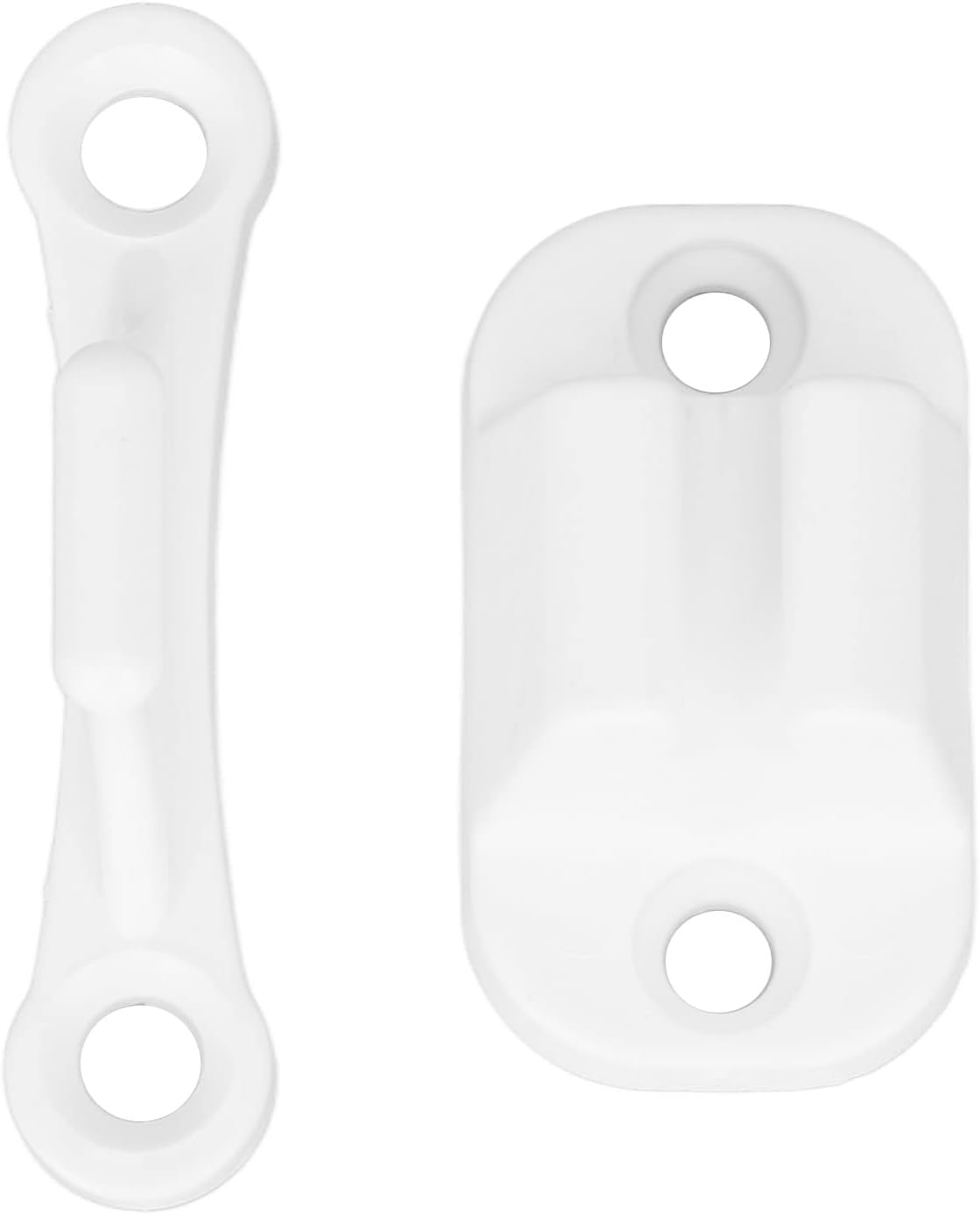 Door Retainer, Retainer Kit, Stop Retaining Catch Holder Set White Plastic for RV Motorhome Caravan Campervans (White)