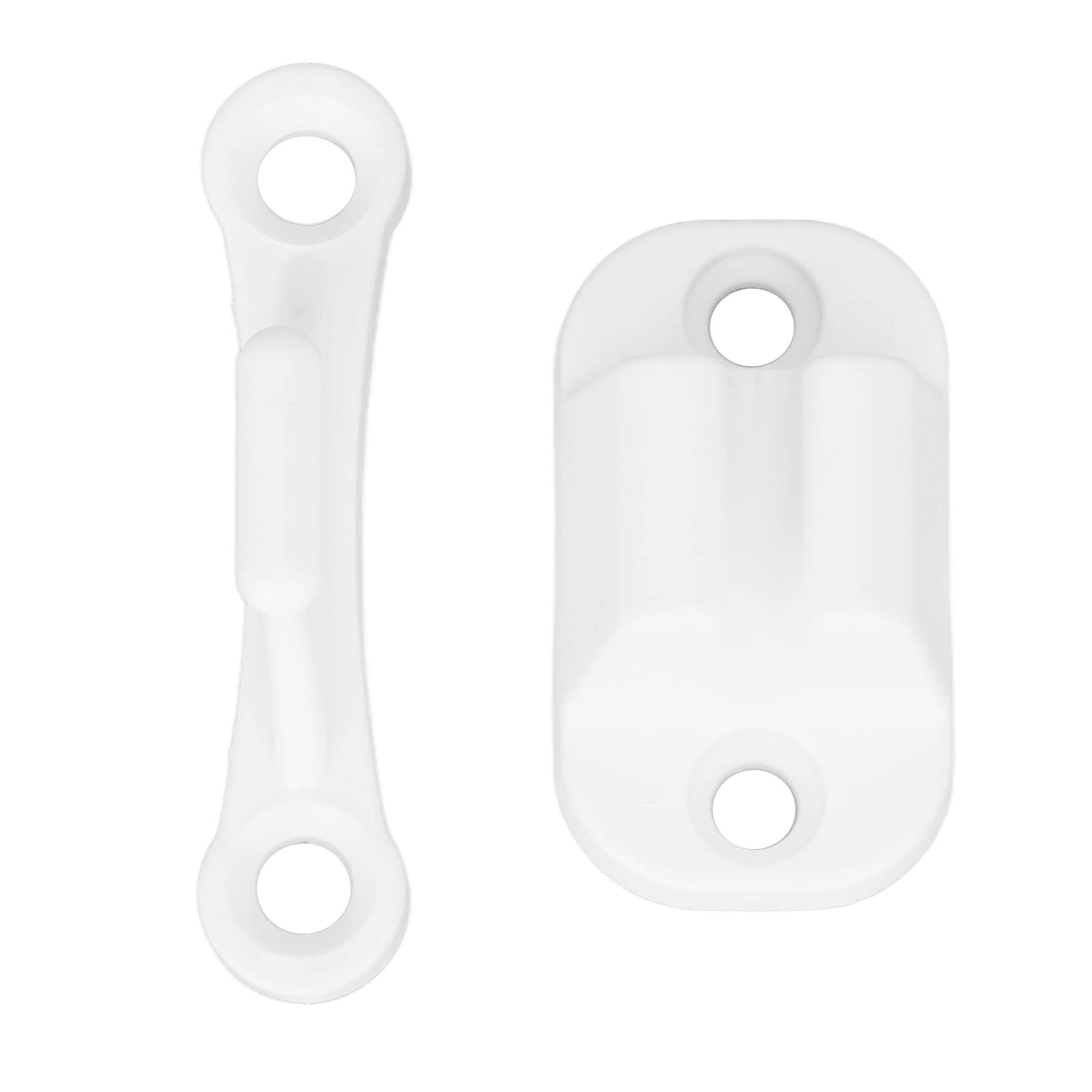 Door Retainer, Retainer Kit, Stop Retaining Catch Holder Set White Plastic for RV Motorhome Caravan Campervans (White)