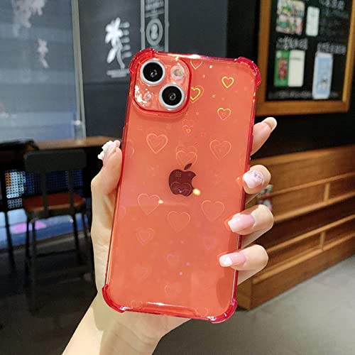 Coque iPhone XS Max antichoc transparente protection silicone TPU souple cœur rouge