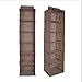 Produktbild Hänge-Aufbewahrung, 6 Fächer Camping kleiderschrank organizer mit Eisengestell Hängeregal Organizer Aufbewahrungssystem Set - Leichte Kaffeefarbe
