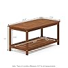 Furinno FG18508 Tioman Hardwood Patio Furniture 2-Tier Coffee Table in Teak Oil, Natural #2