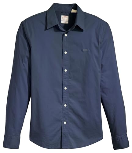 Levi's Long-Sleeve Battery Housemark Slim Camisa, Naval Academy, M Hombre
