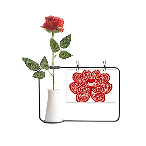 Lotus chinois rose en papier découpé pour vase et bouteille décorative - 2
