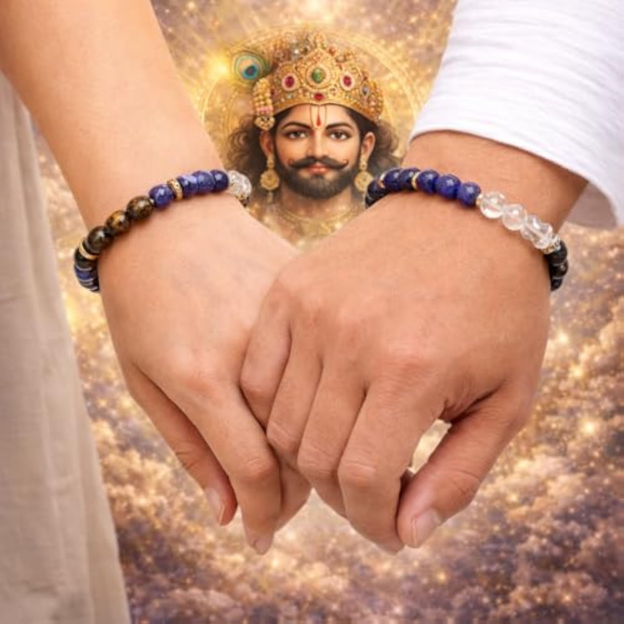 Divine Protection Amethyst & Lapis Lazuli Bracelet for Men & Women