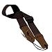 Simtyso Guitar Strap with Leather Ends and Includes Ties for Acoustic Guitars Coffee Color