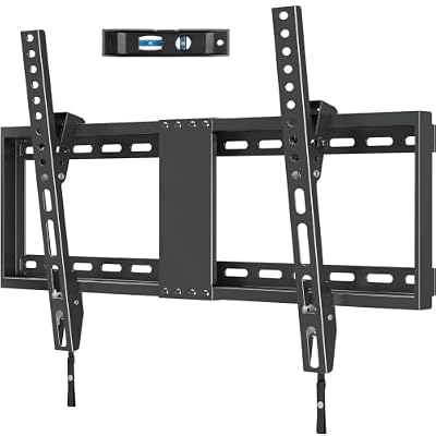 Fitmetal TV Wall Mount for 37-70 Inch TVs, Tiltable, Max VESA 600x400, 132 lbs Capacity, Fits 16", 18", 24" Wood Studs